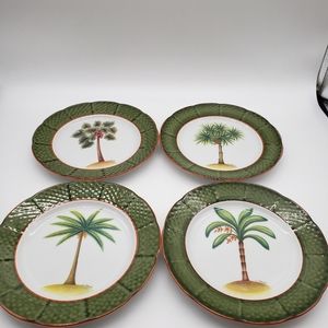 I. Godinger 1855 Limoges palm tree plates L.Kauri